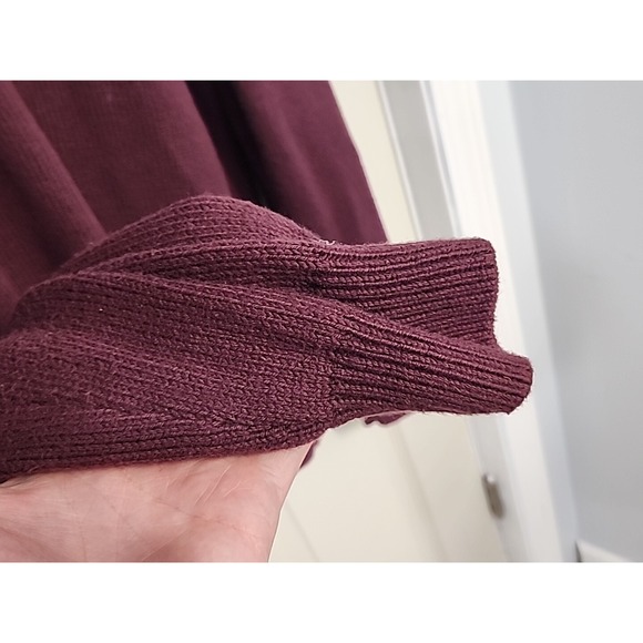Guide Series‎ 1/4 Button Pullover Men's Size XLT Maroon Burgundy Knit Mock Neck - Picture 7 of 8
